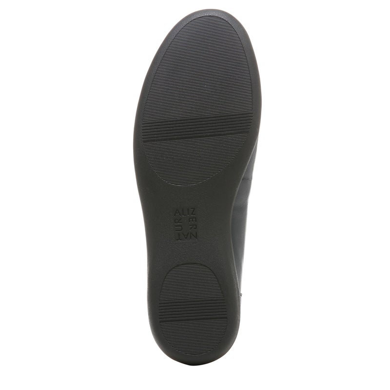 Naturalizer Womens Flexy Comfortable Slip On Round Toe Ballet Flats ,Navy Leather,8 W US - Image 4